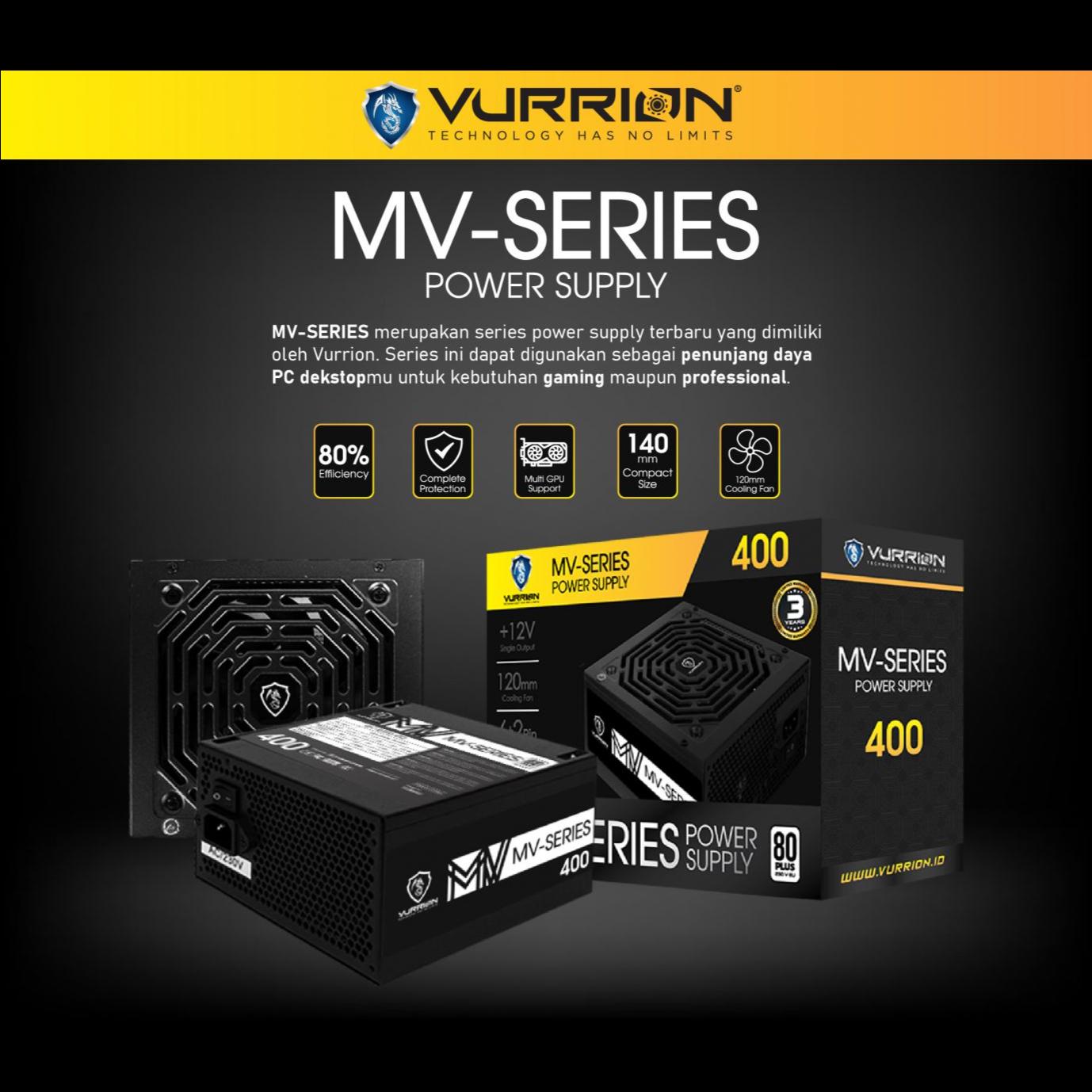 Vurrion MV400 400W PSU/ Power Supply 400Watt 80+ - Image 2