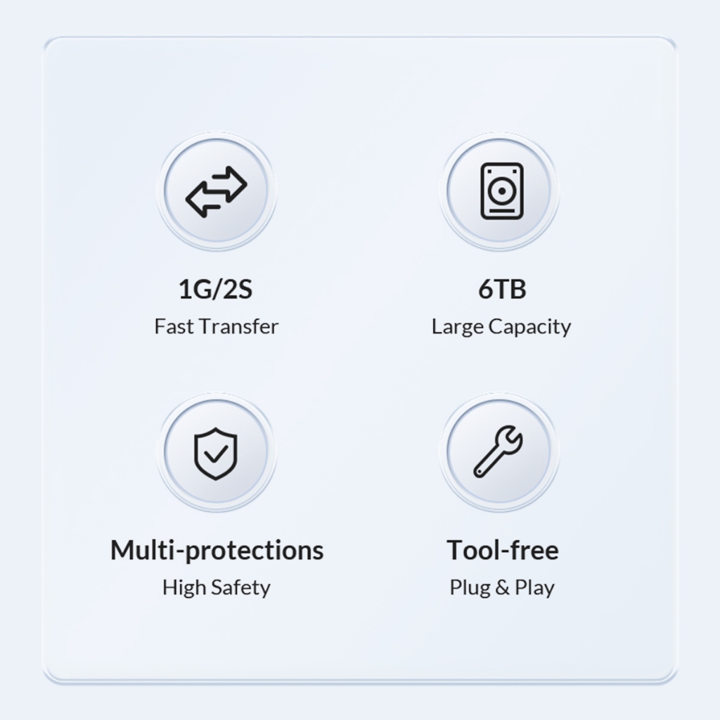 ORICO Case External Portable 2139U3-V1 Enclosure Transparent Harddisk & SSD 2.5" USB 3.0 - Image 5