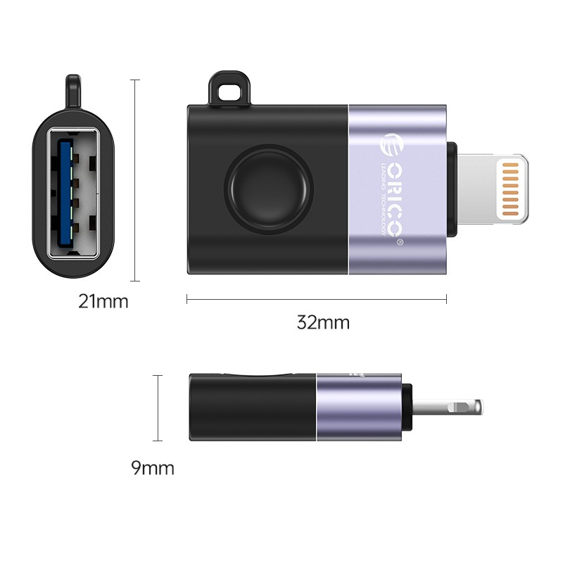 Orico WLA-BK Lightning To USB-A Adapter - Image 2