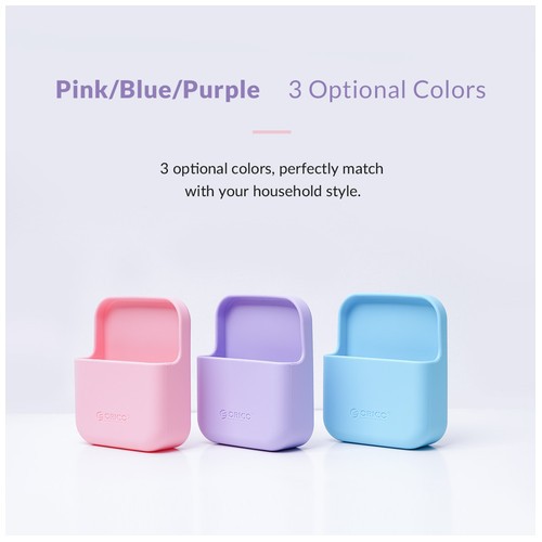 Orico SG-W1 Storage Box Wall mount Silicone/ Holder Multifungsi - Image 4