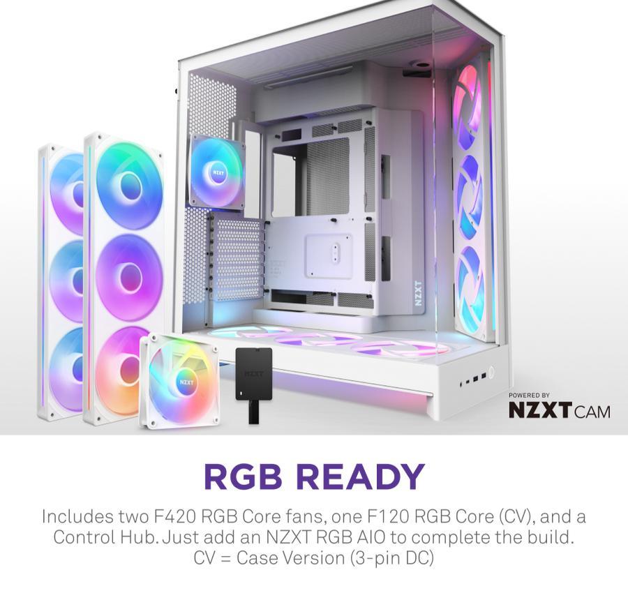 NZXT H9 Flow RGB+ 2025 Case - Tempered Glass Casing - Image 2
