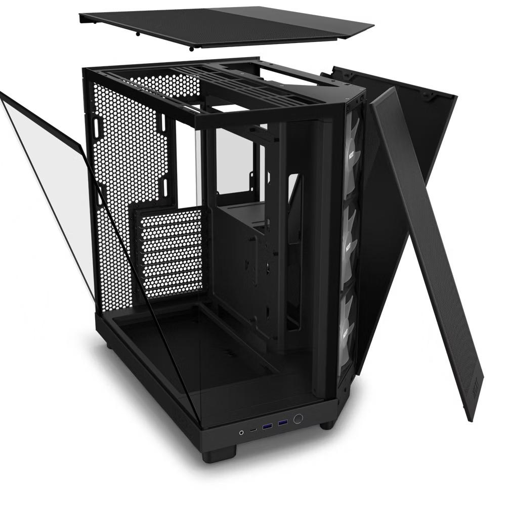 NZXT H6 Flow RGB Gaming Case - Tempered Glass Casing - Image 6