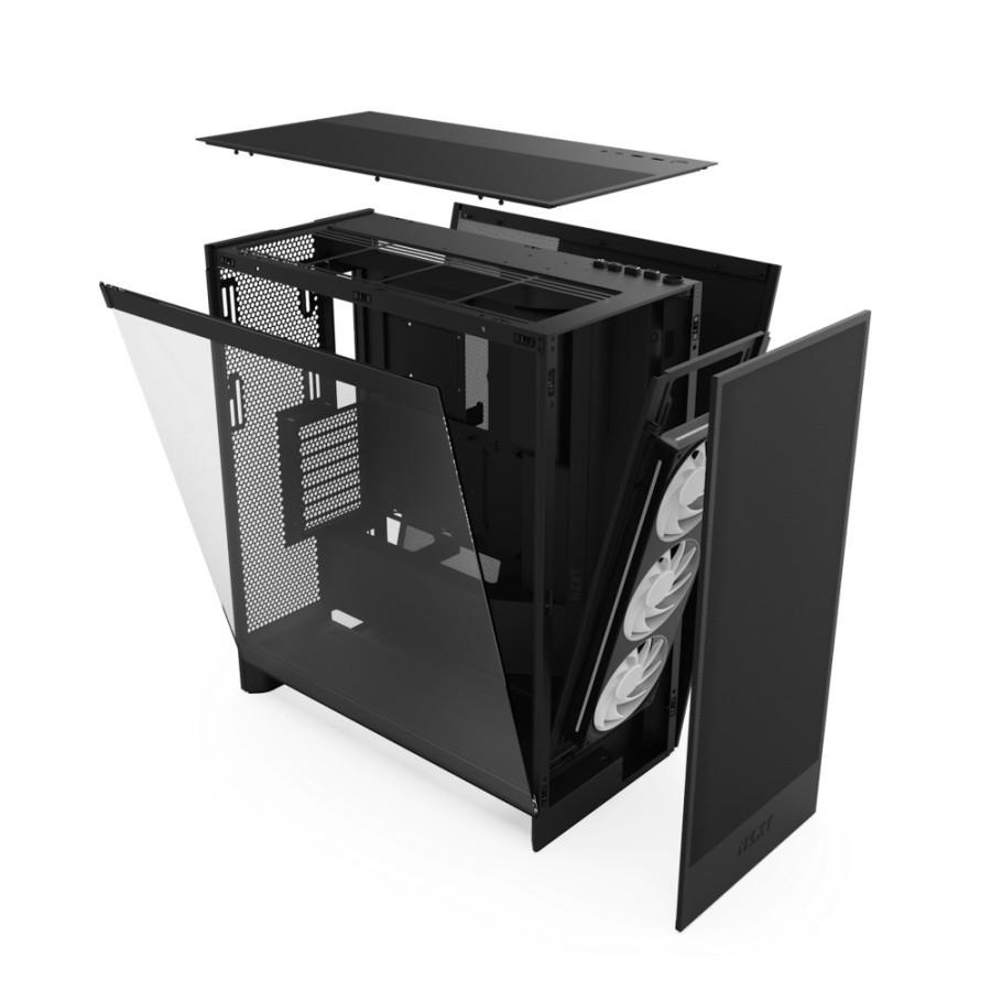 NZXT H7 Flow RGB 2024 Gaming Case - Tempered Glass Casing - Image 3