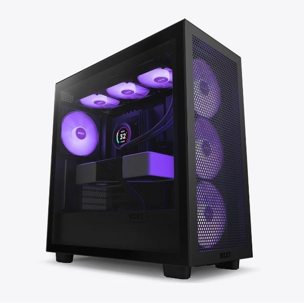 NZXT H7 Flow RGB Gaming Case - Tempered Glass Casing - Image 2