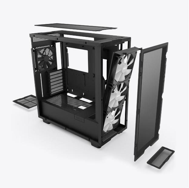 NZXT H7 Flow RGB Gaming Case - Tempered Glass Casing - Image 6