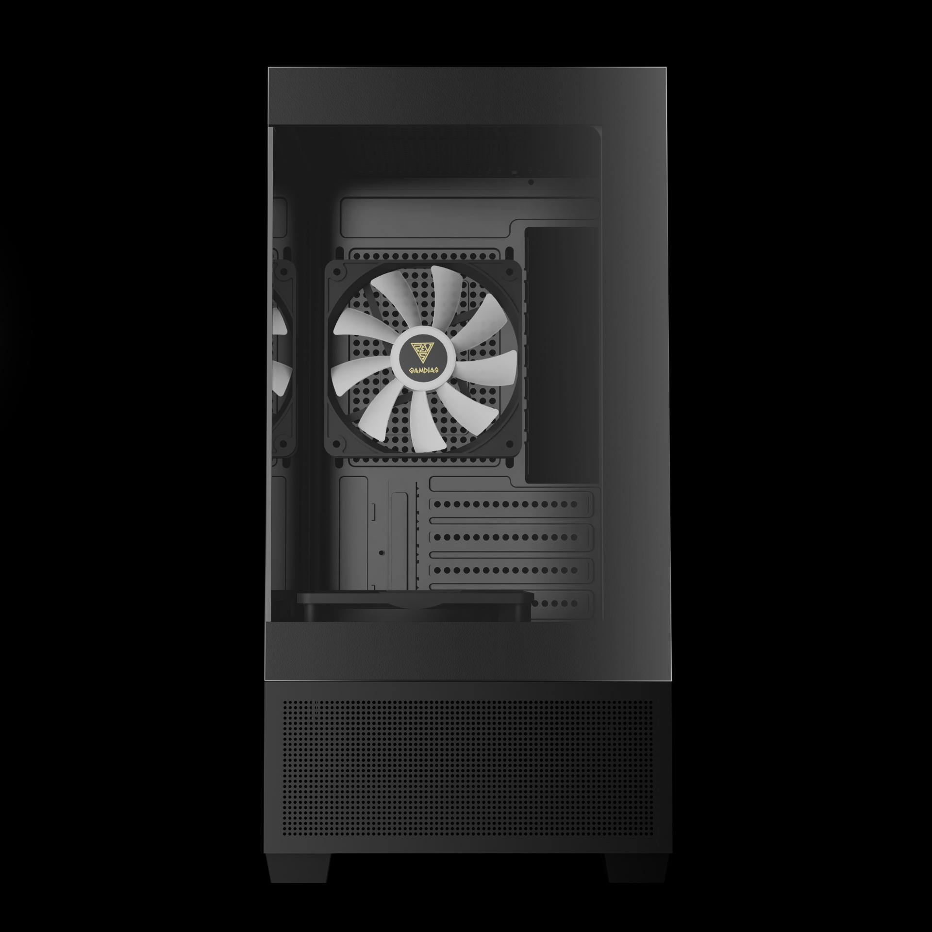 GAMDIAS Aura GC9M Elite ARGB Case - Tempered Glass Casing - Image 5