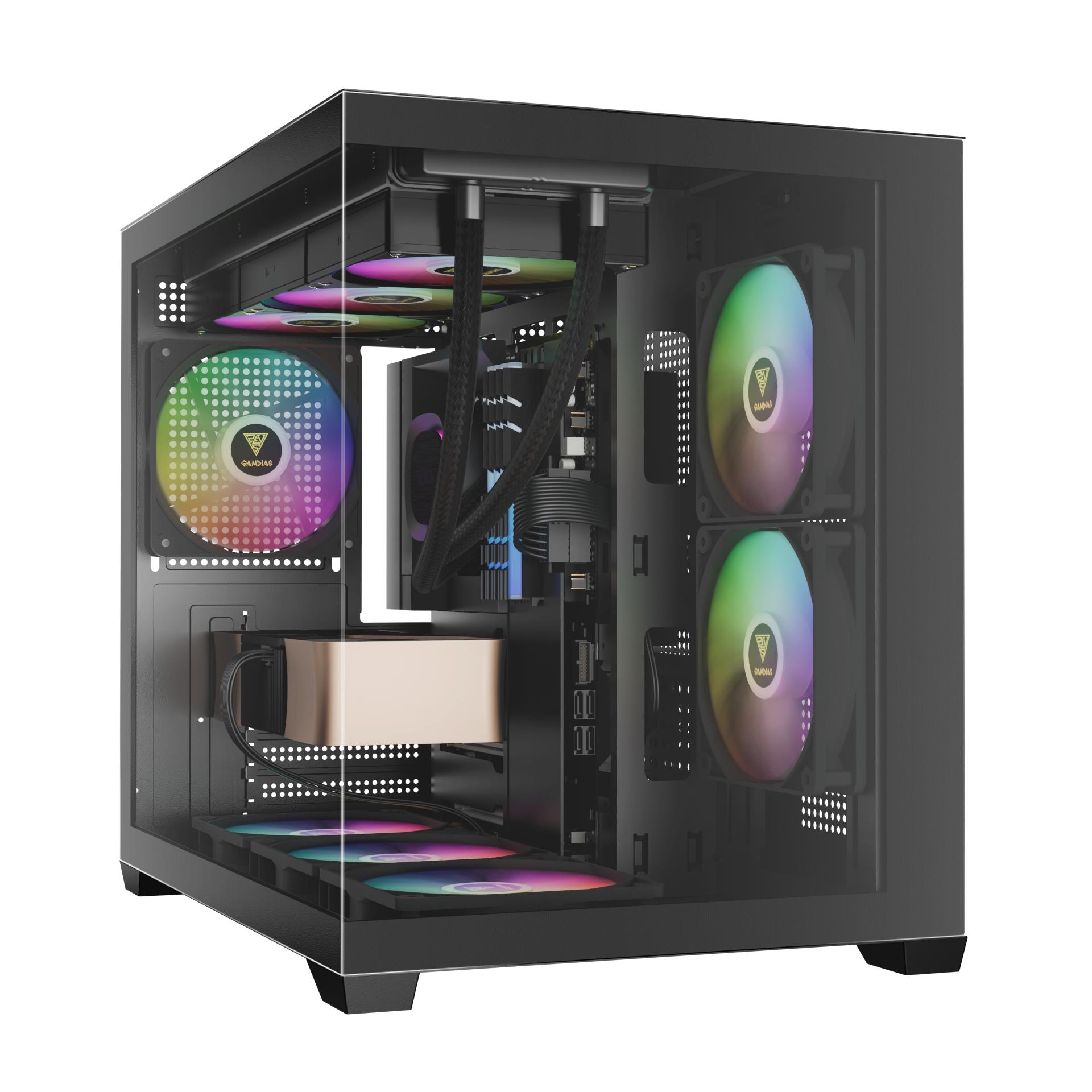 GAMDIAS Aura GC10M ARGB Case - Tempered Glass Casing - Image 2