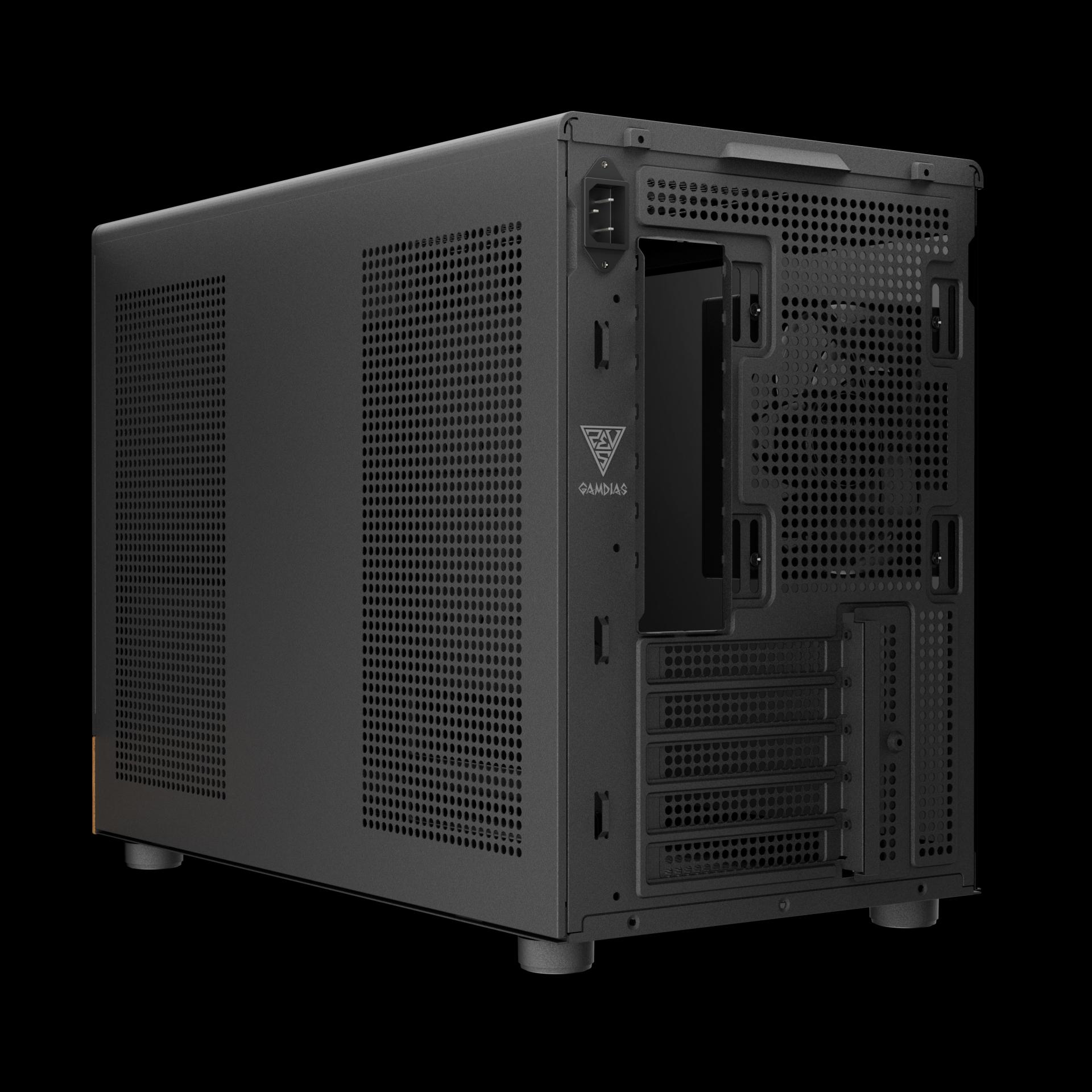 GAMDIAS Athena M4M Wood Mesh Mini Case - Tempered Glass Casing - Image 5