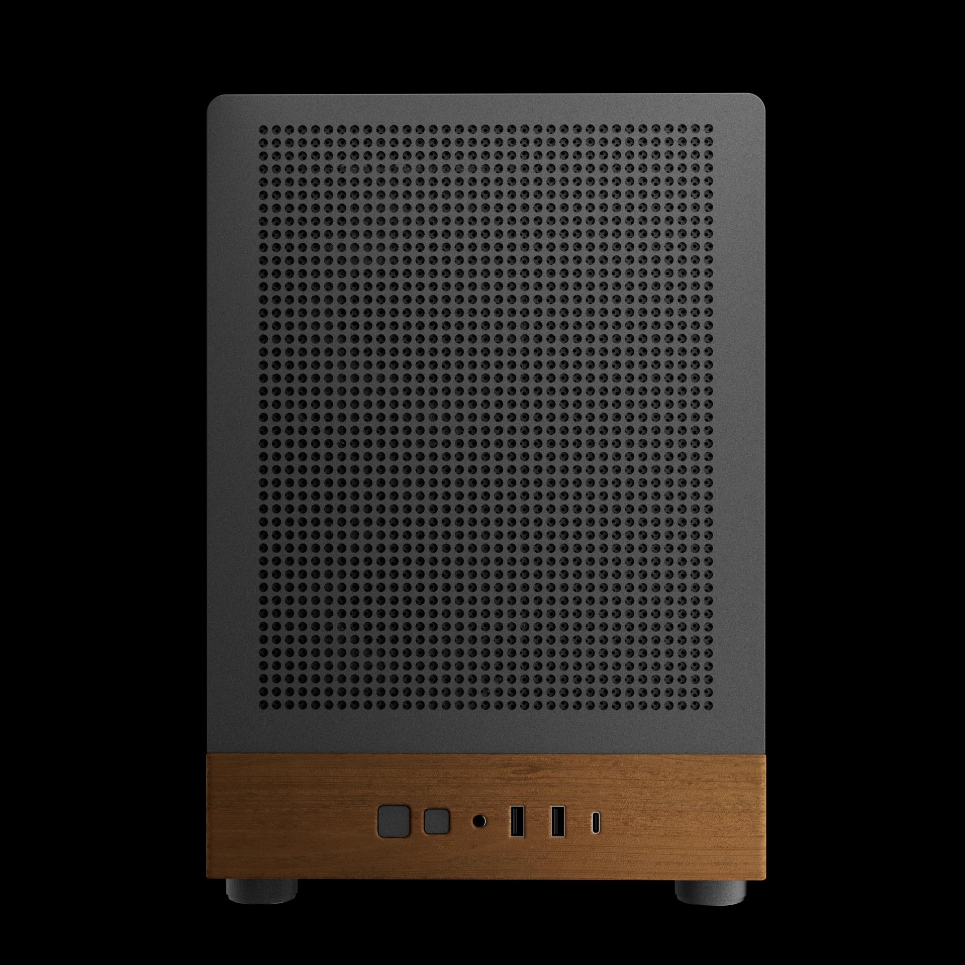 GAMDIAS Athena M4M Wood Mesh Mini Case - Tempered Glass Casing - Image 6