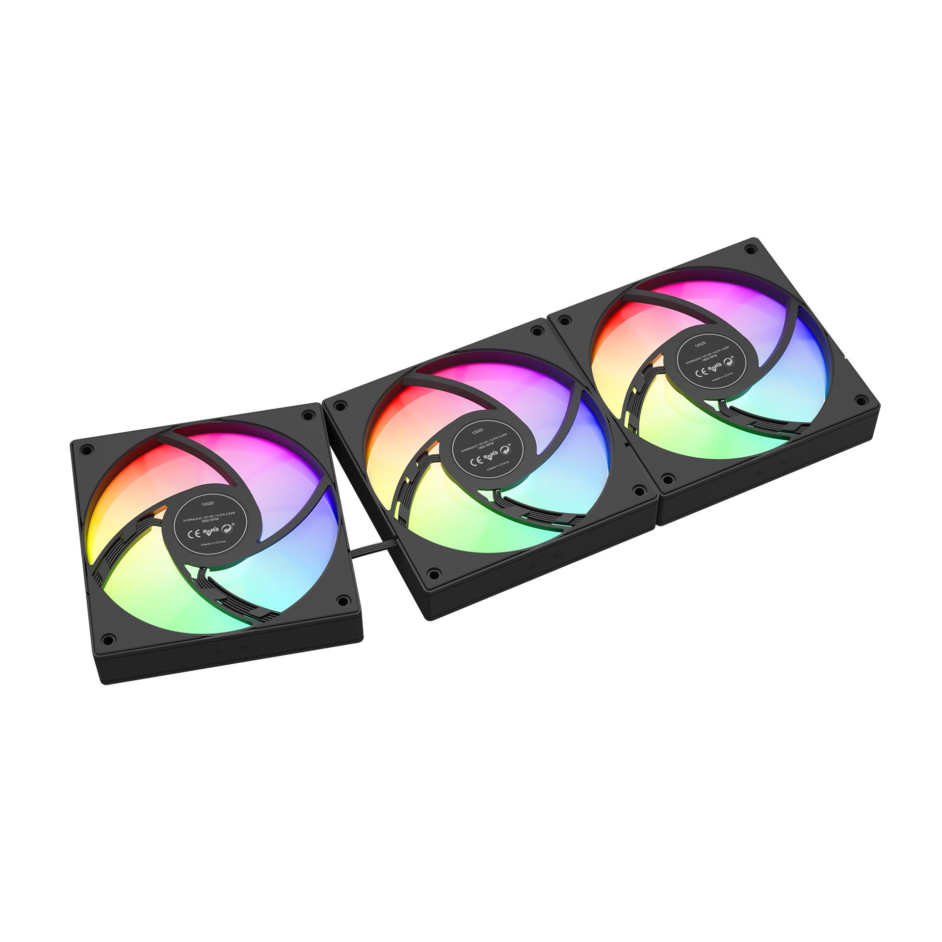 GAMDIAS Chione E4-360 ARGB - CPU Cooler Liquid Fan 360mm with Digital Display - Image 7