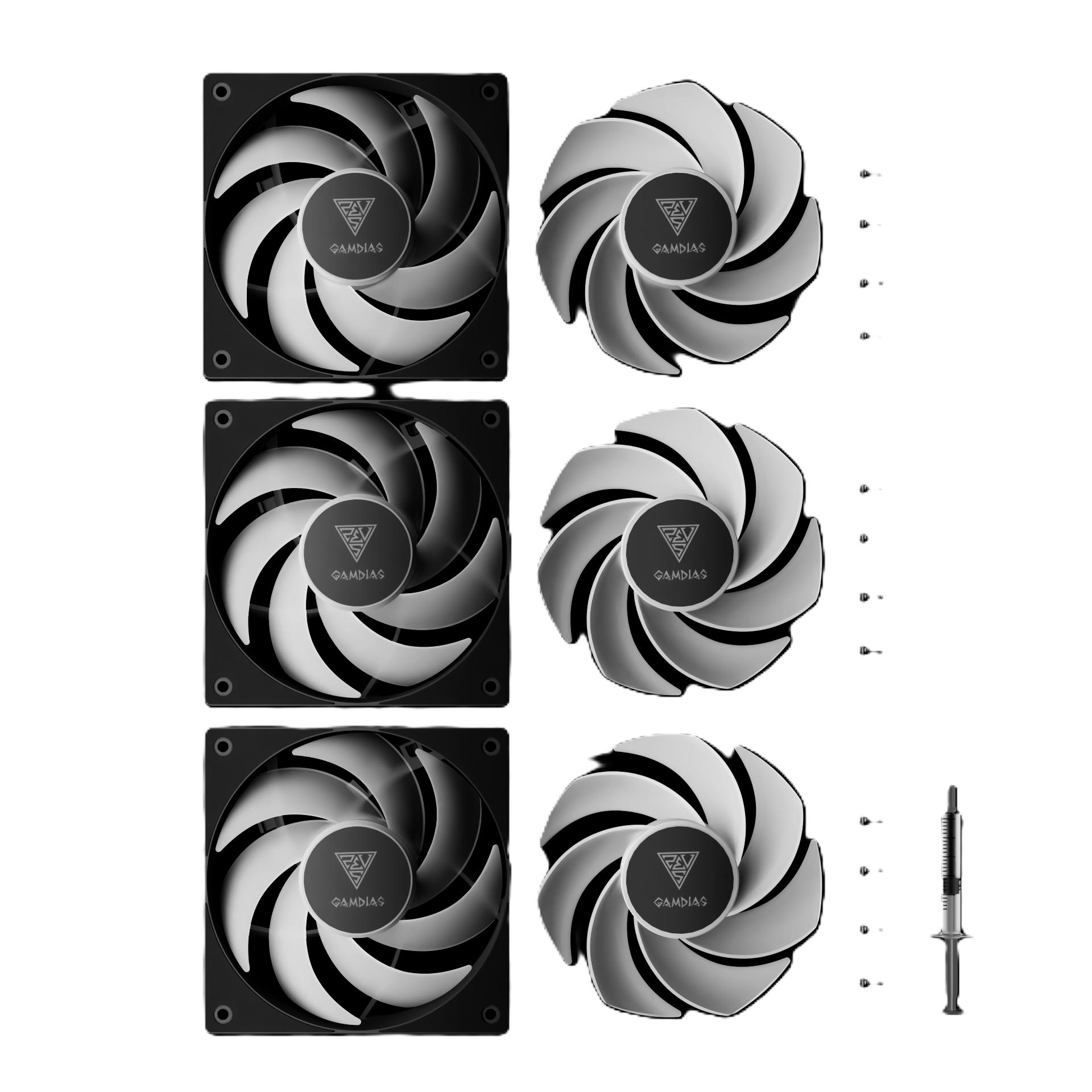 GAMDIAS Notus M1-1203 ARGB PWM Cooler Fan Case - Fan Casing 120mm 3 In 1 - Image 8