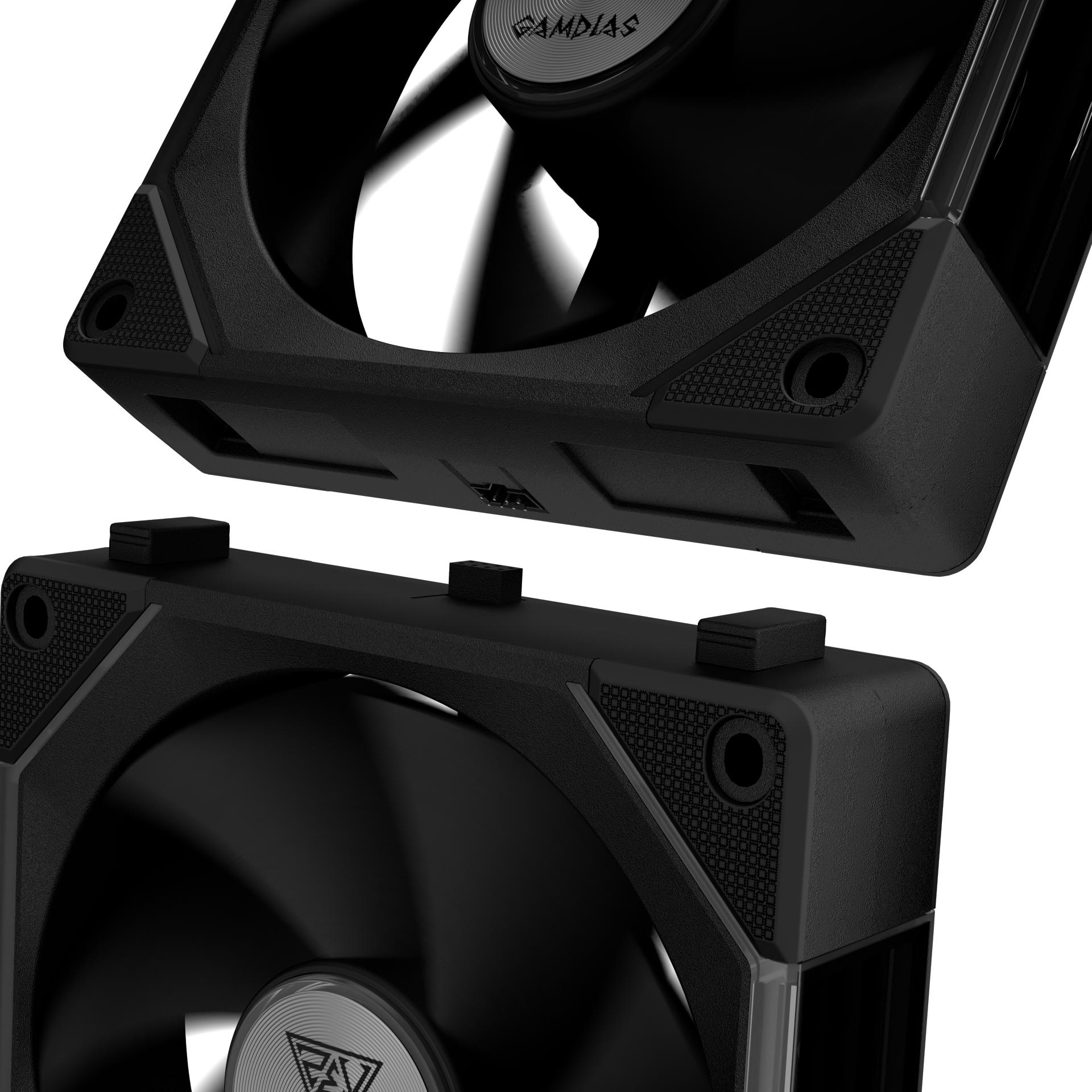 GAMDIAS Aeolus P2-1201 ARGB PWM Cooler Fan Case - Fan Casing 120mm - Image 6