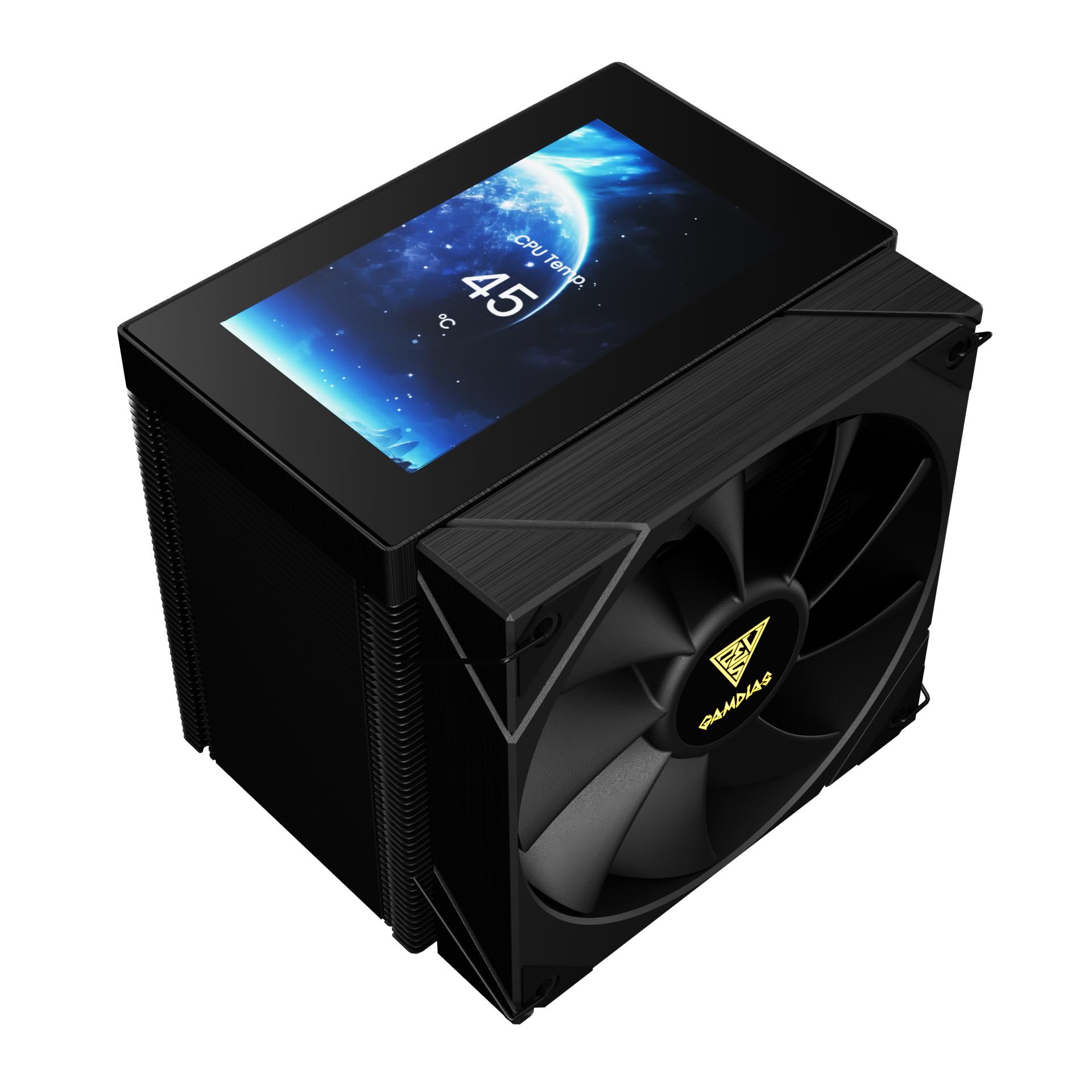 GAMDIAS Boreas M2-61L - CPU Air Cooler Fan Intel & AMD with IPS LCD Display - Image 2