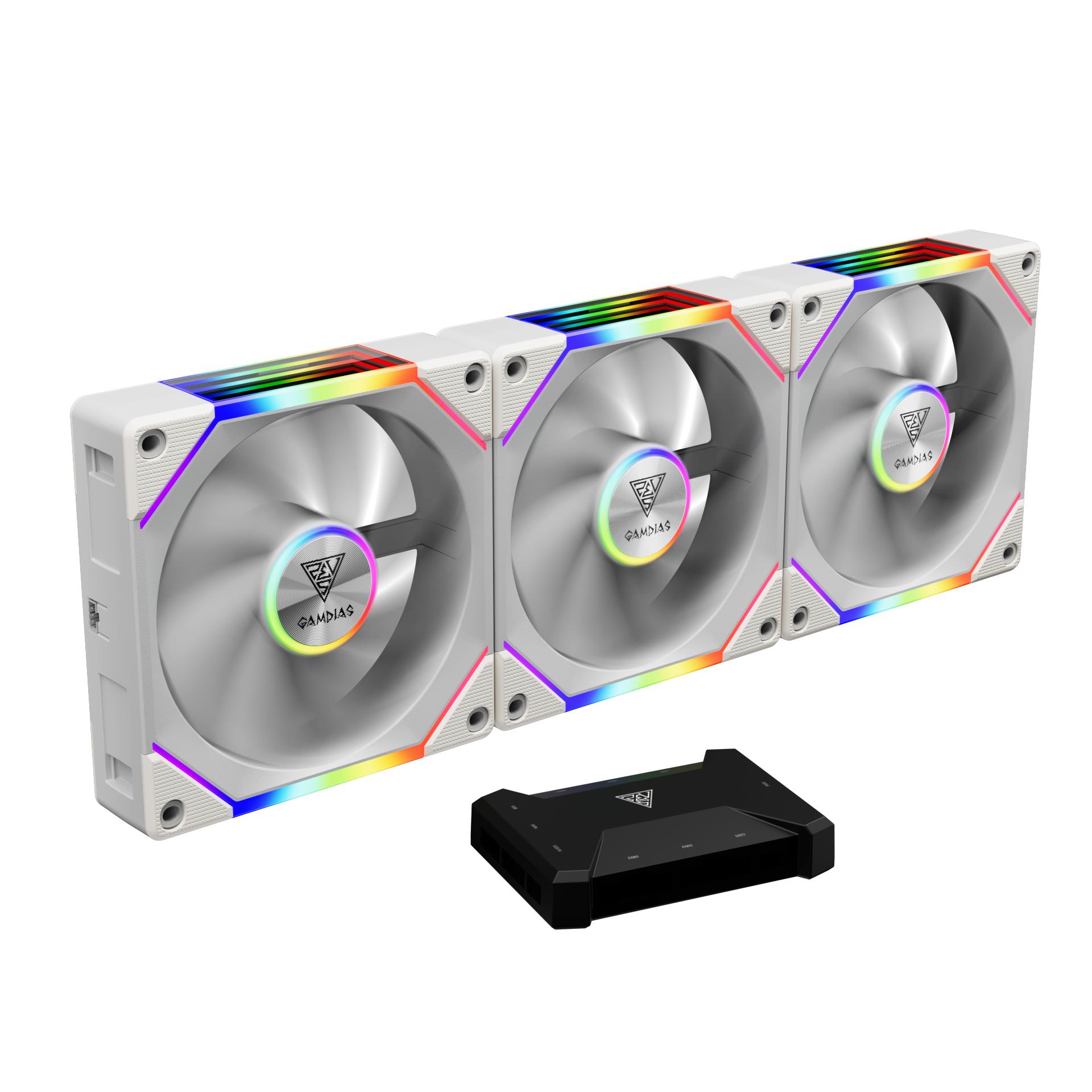 GAMDIAS Aeolus P2-1203U ARGB PWM Cooler Fan Case - Fan Casing 120mm 3 In 1 - Image 3