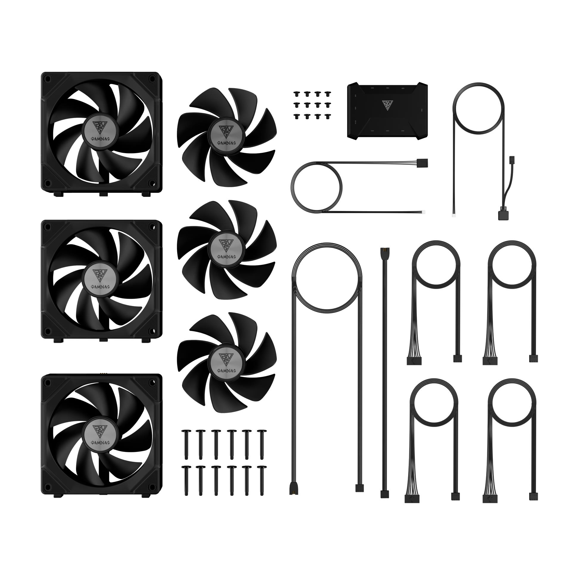 GAMDIAS Aeolus P2-1203U ARGB PWM Cooler Fan Case - Fan Casing 120mm 3 In 1 - Image 8