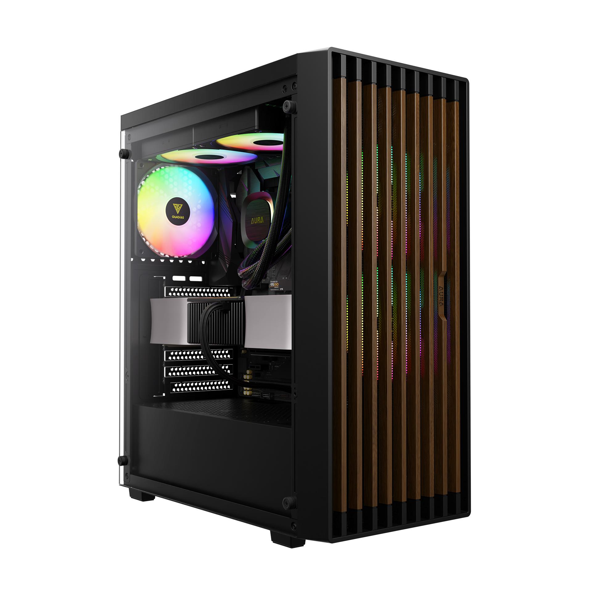 GAMDIAS Aura GC4 Elite ARGB Case - Tempered Glass Casing - Image 3