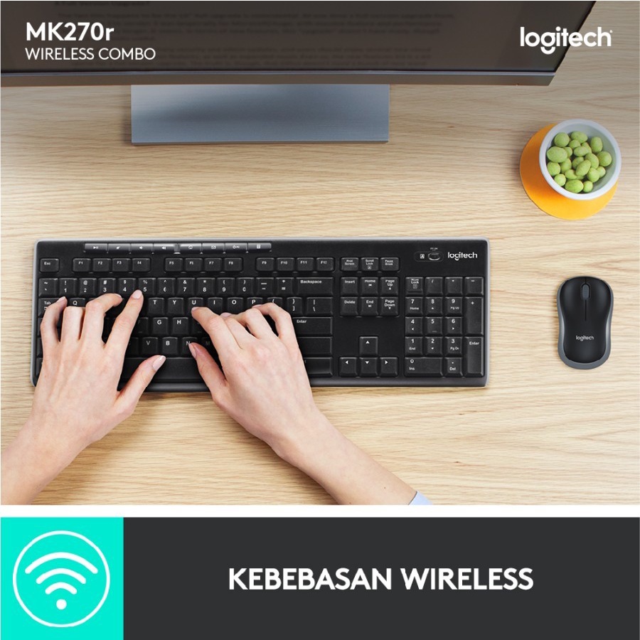 Logitech Combo Wireless Keyboard & Mouse MK270R - Image 2