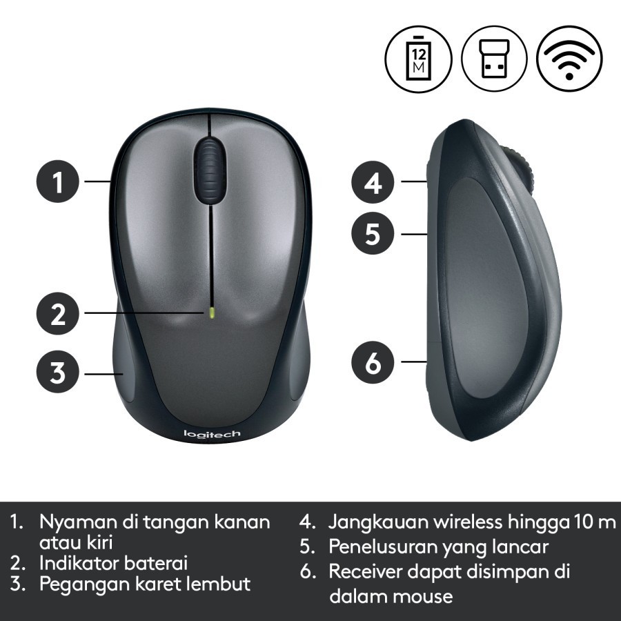 Logitech Wireless Mouse M235 / M235 Wireless Grip - Image 5