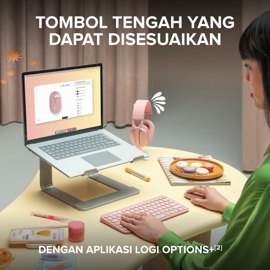 Logitech Bluetooh Pebble M350s Mouse Wireless - Slim Silent - Image 3