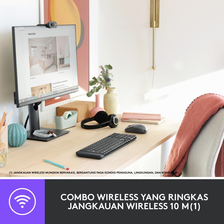 Logitech Combo Wireless Keyboard & Mouse MK220 - Image 2