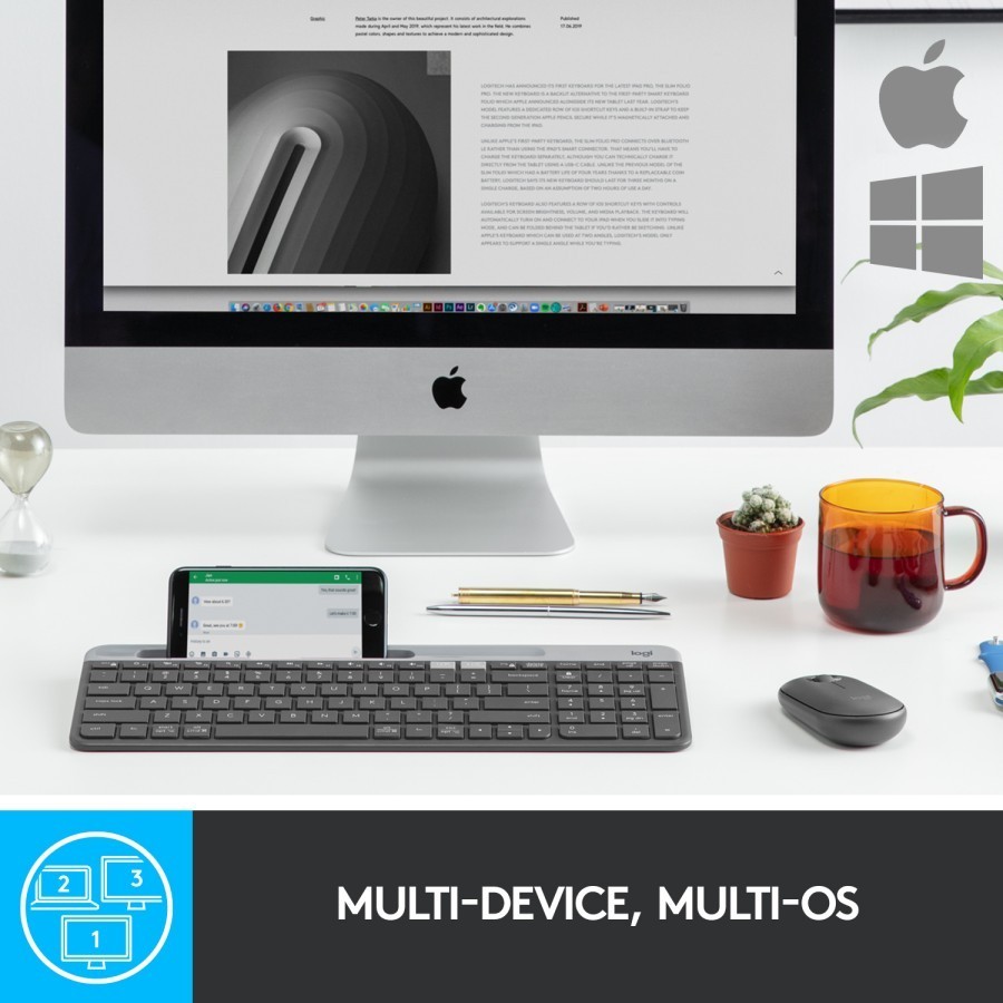 Logitech Wireless Bluetooth Keyboard K580 Slim Multi Device - Image 4