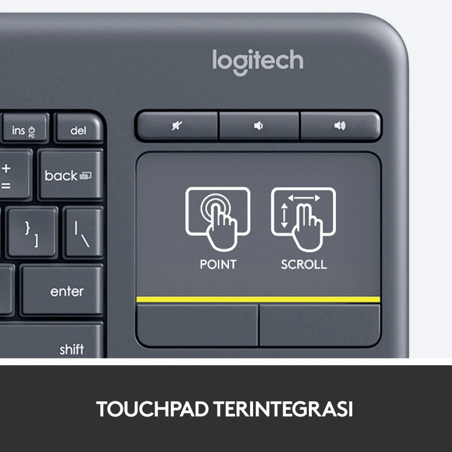 Logitech Wireless Touch Keyboard K400 Plus - Image 5