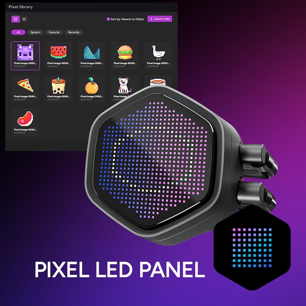 Cooler Master MasterLiquid ML240 Atmos II 240 ARGB - CPU AIO Liquid Cooler Fan 240mm with Pixel LED Display - Image 6