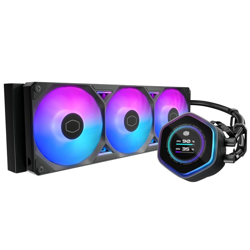 Cooler Master MasterLiquid ML360 Atmos II 360 ARGB - CPU AIO Liquid Cooler Fan 360mm with LCD Display - Image 2