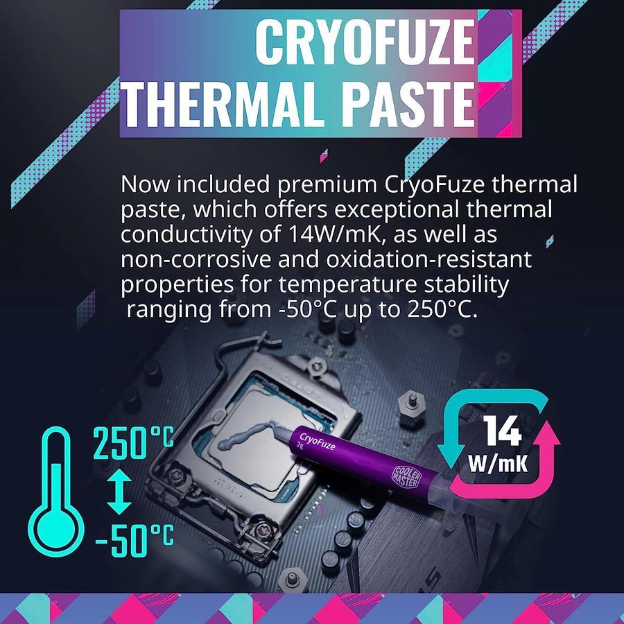 Cooler Master MasterLiquid 240L CORE ARGB - CPU Cooler Liquid Fan 240mm - Image 4