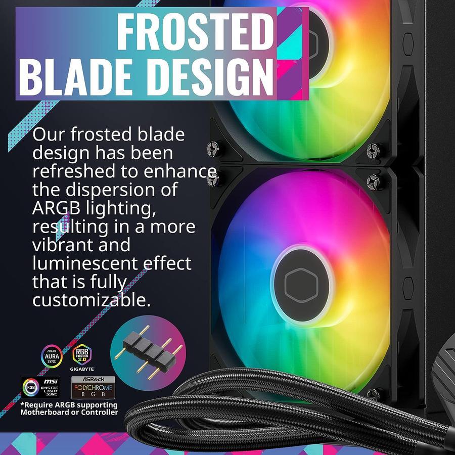 Cooler Master MasterLiquid 240L CORE ARGB - CPU Cooler Liquid Fan 240mm - Image 5
