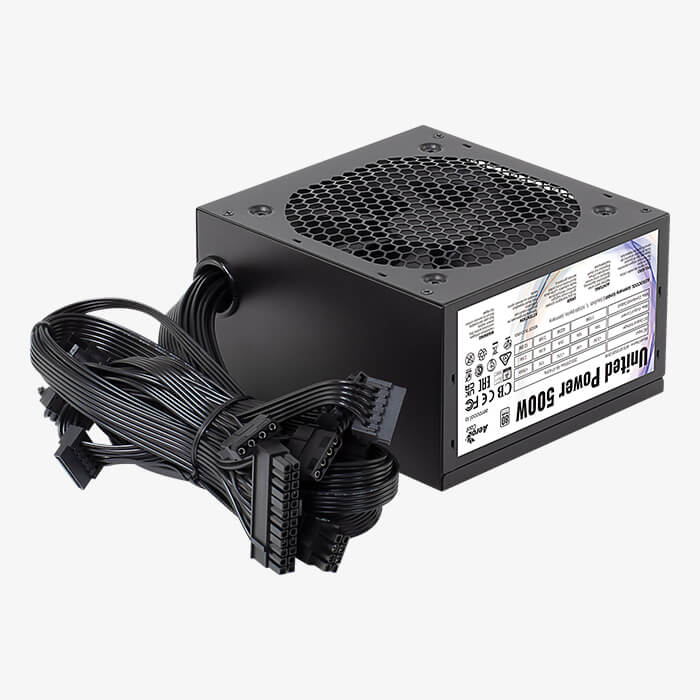 Aerocool United Power 500W PSU - Power Supply 500 Watt 80+ White - Image 3