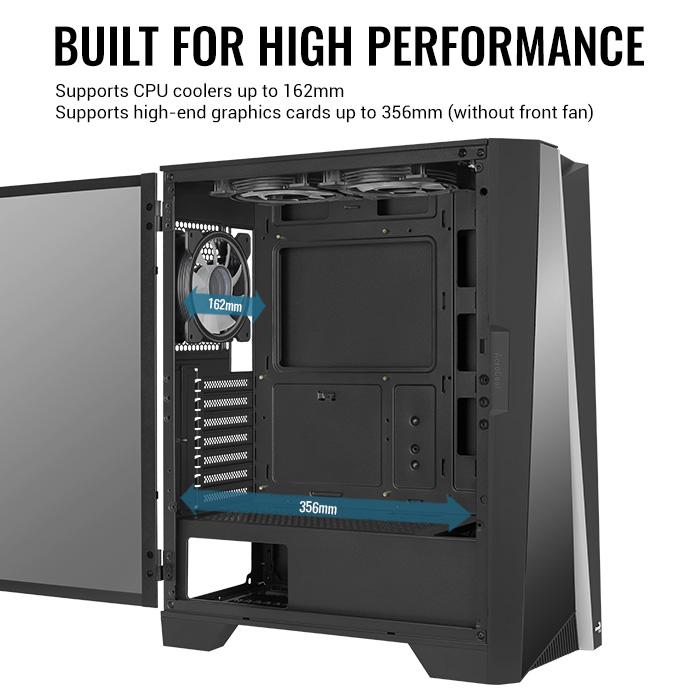 Aerocool Gaming CPU Case Mirage V1 ARGB - Tempered Glass Chassis - Image 6
