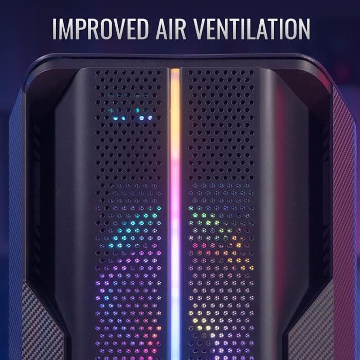 Aerocool Gaming CPU Case Splinter Duo V1 ARGB - Tempered Glass Chassis - Image 3