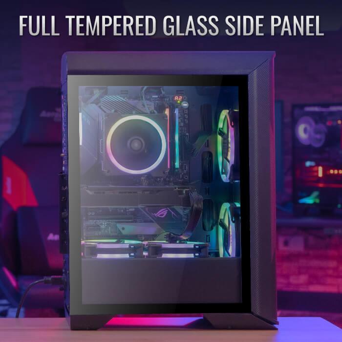 Aerocool Gaming CPU Case Splinter Duo V1 ARGB - Tempered Glass Chassis - Image 4