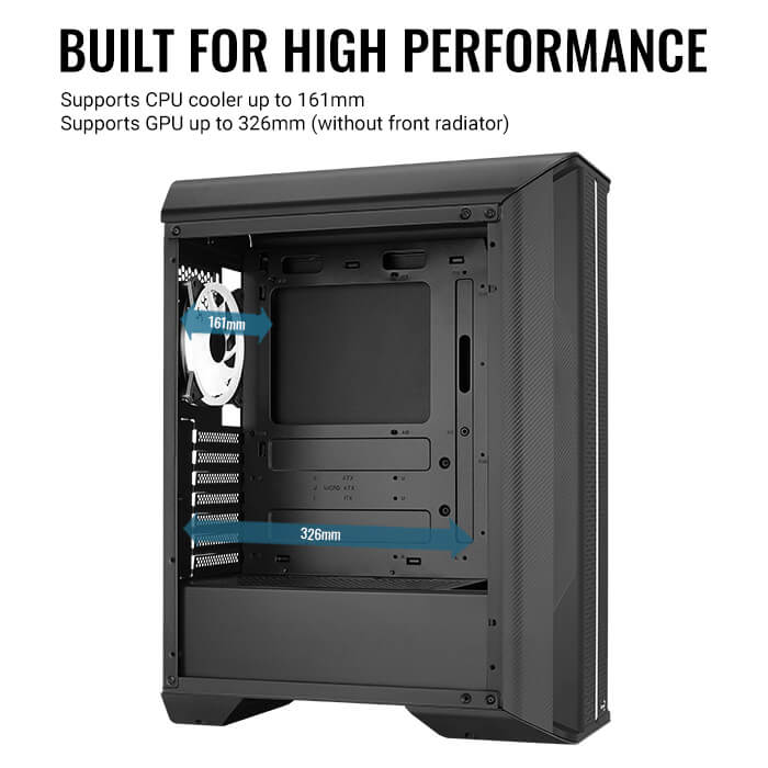 Aerocool Gaming CPU Case Splinter Duo V1 ARGB - Tempered Glass Chassis - Image 6