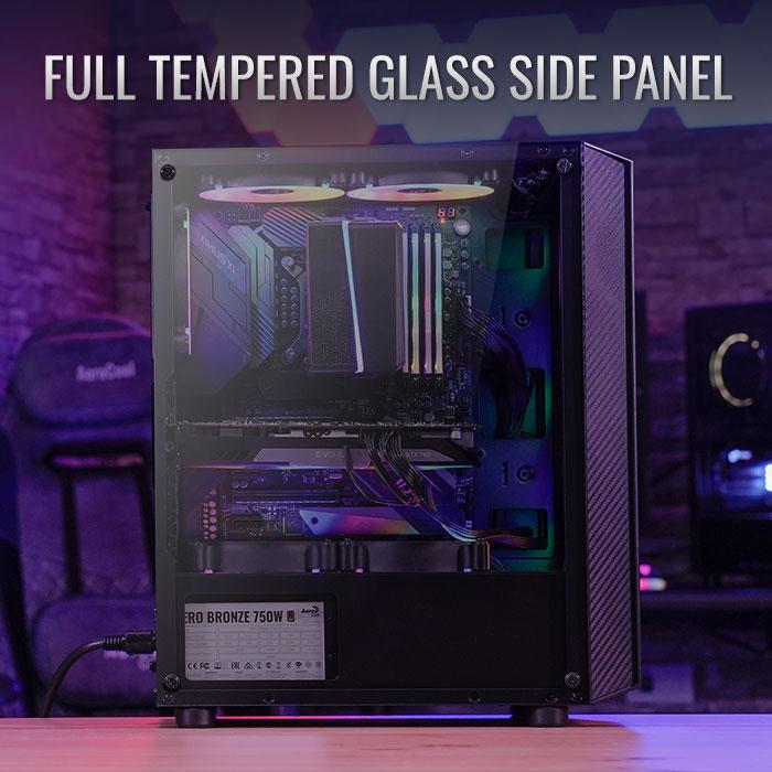 Aerocool Gaming CPU Case Hive V2 FRGB - Tempered Glass Casing - Image 3