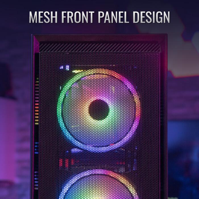 Aerocool Gaming CPU Case Graphite V3 ARGB - Tempered Glass Chassis - Image 3