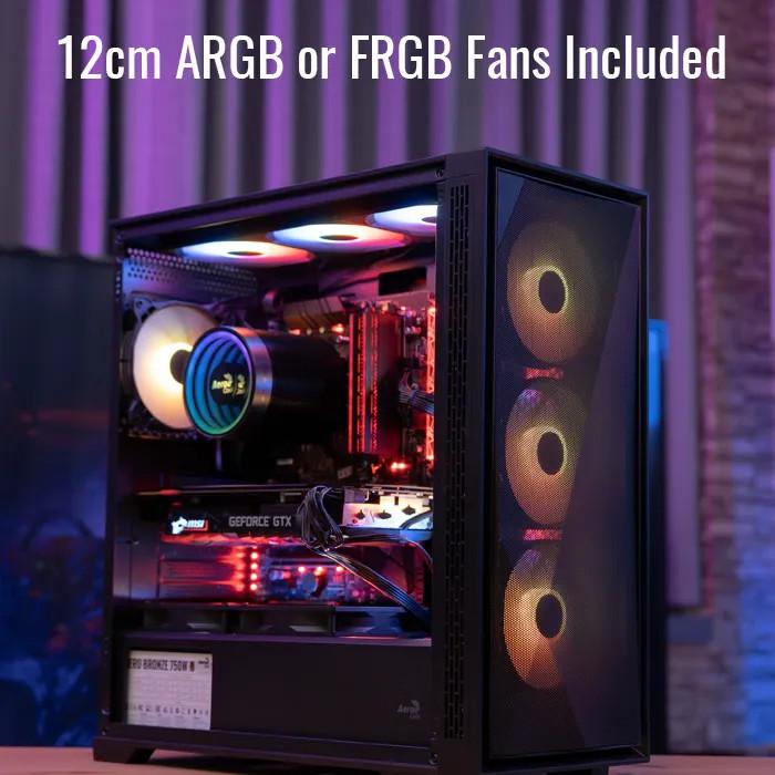 Aerocool Gaming CPU Case Geoflow V2 ARGB - Tempered Glass Casing - Image 3
