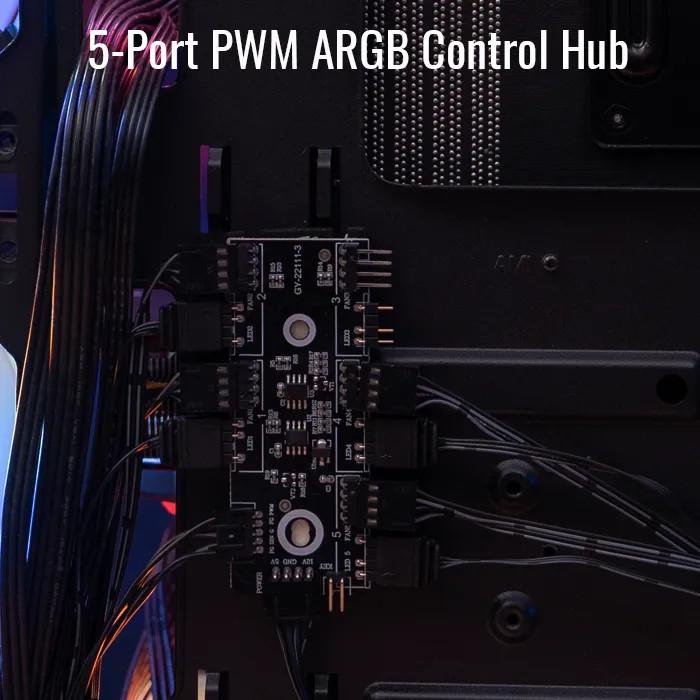 Aerocool Gaming CPU Case Geoflow V2 ARGB - Tempered Glass Casing - Image 6