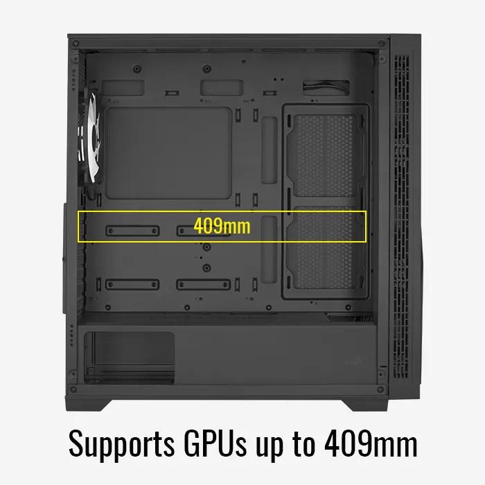 Aerocool Gaming CPU Case Geoflow V2 ARGB - Tempered Glass Casing - Image 7
