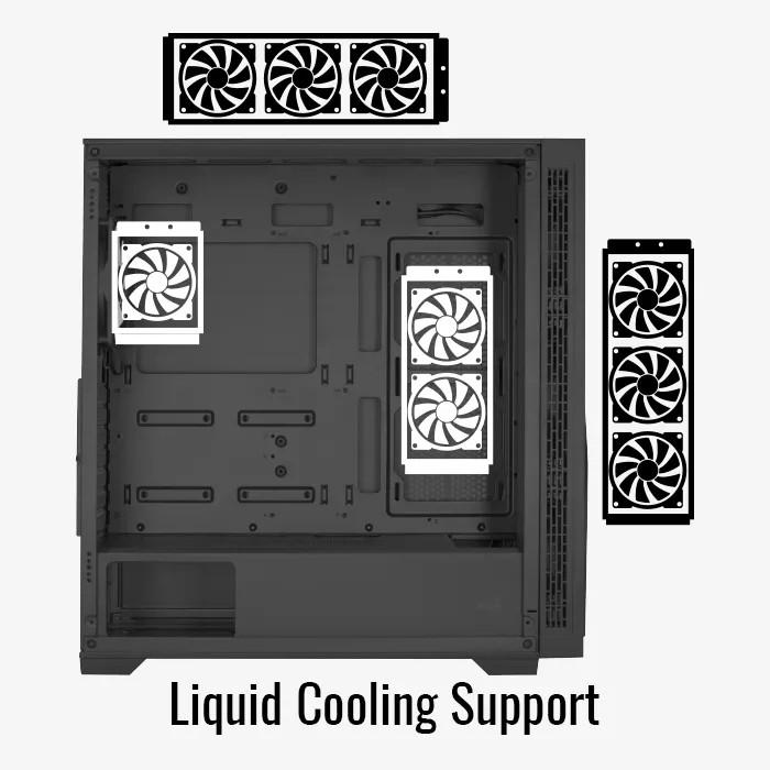 Aerocool Gaming CPU Case Geoflow V2 ARGB - Tempered Glass Casing - Image 8