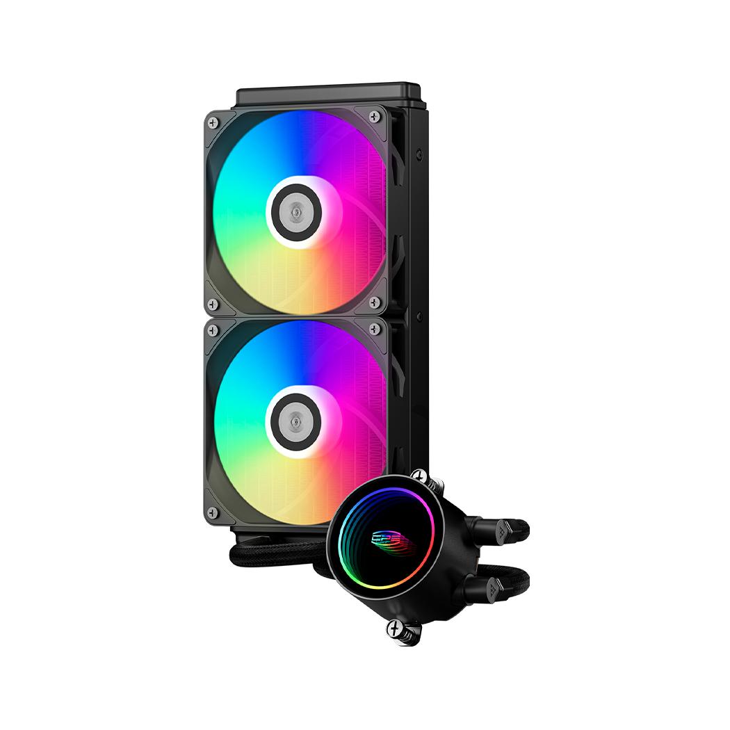 PCCOOLER DA240 ARGB - CPU AIO Cooler Liquid Fan 240mm - Image 2