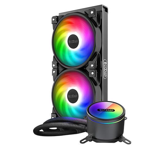 PCCOOLER GI-CX240 ARGB - CPU AIO Cooler Liquid Fan - Image 2