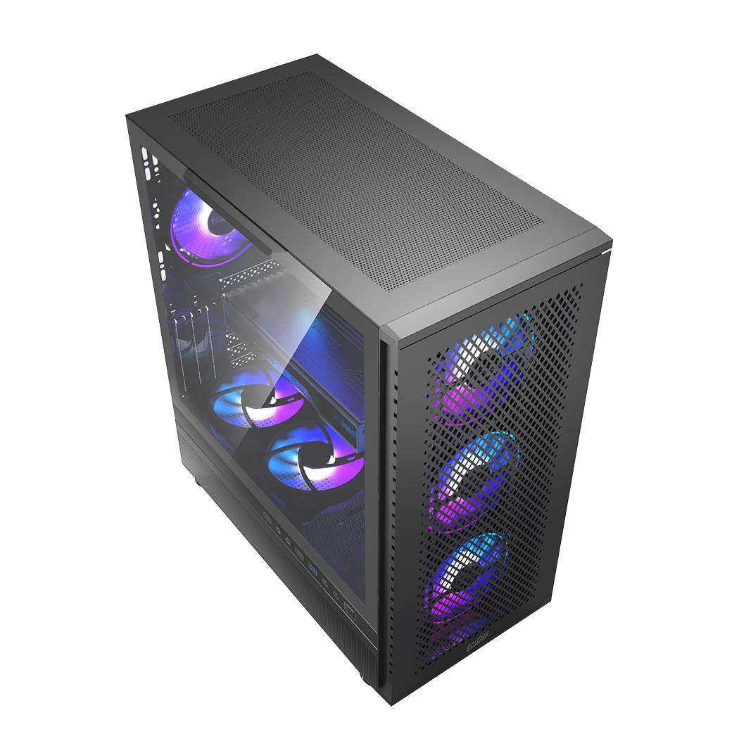 PCCOOLER Master ME200 Mesh Case - Tempered Glass Casing - Image 2