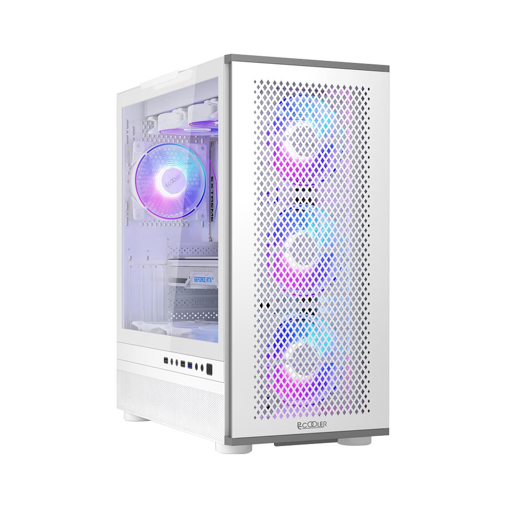 PCCOOLER Master ME200 Mesh Case - Tempered Glass Casing - Image 3