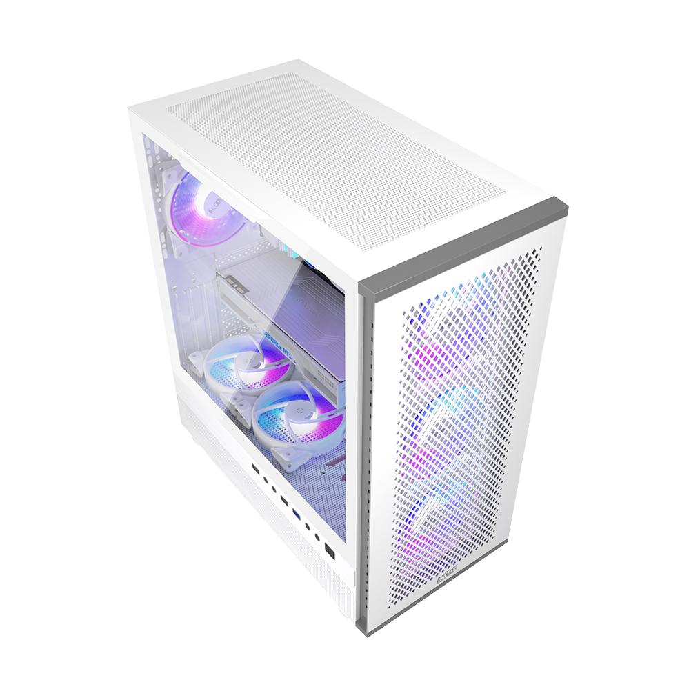 PCCOOLER Master ME200 Mesh Case - Tempered Glass Casing - Image 4