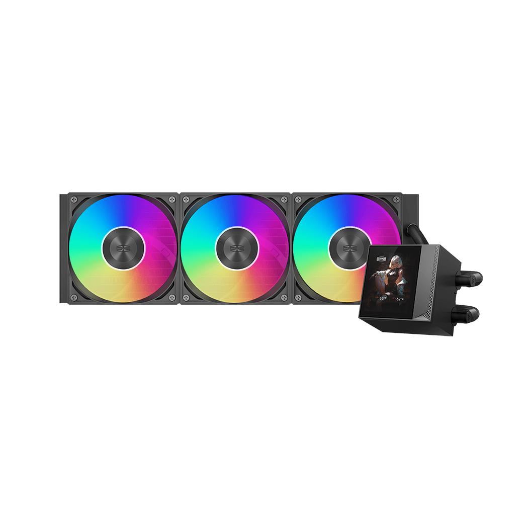 PCCOOLER DC360 PRO ARGB - Liquid CPU Cooler Fan 360mm IPS LCD Display - Image 3