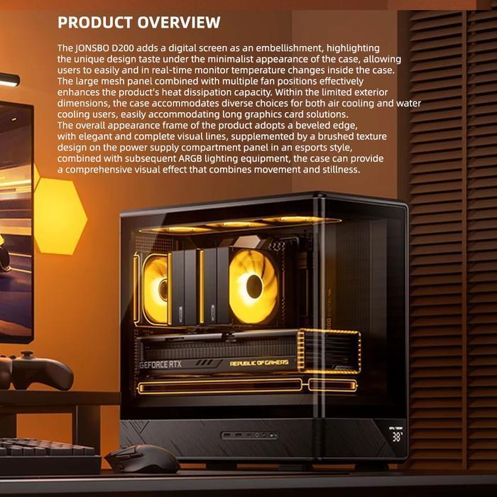 Jonsbo D200 Case - Tempered Glass Casing - Image 2