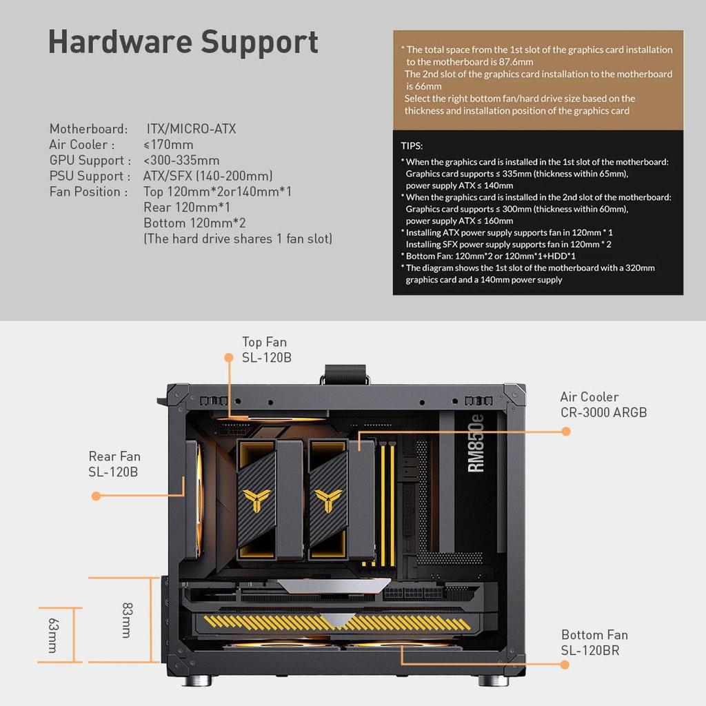Jonsbo C6 Mesh Case  - Tempered Glass Casing - Image 3