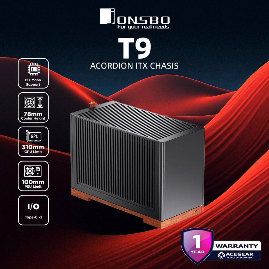 Jonsbo T9 Wood Black Case  - ITX Casing - Image 2
